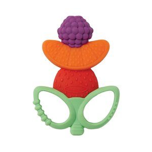 Nibbles Textured Silicone Teether Sensory Relief Easy Hold Handles Multicolor